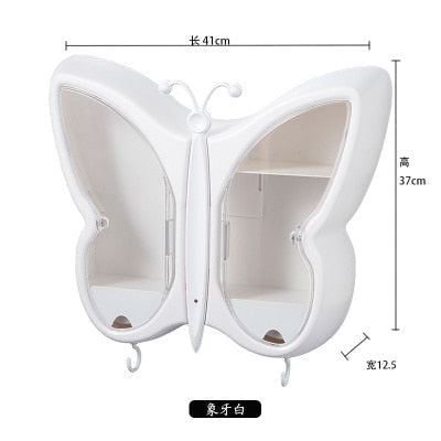 Wall-Mounted Butterfly Bathroom Makeup Organizer - Image 6