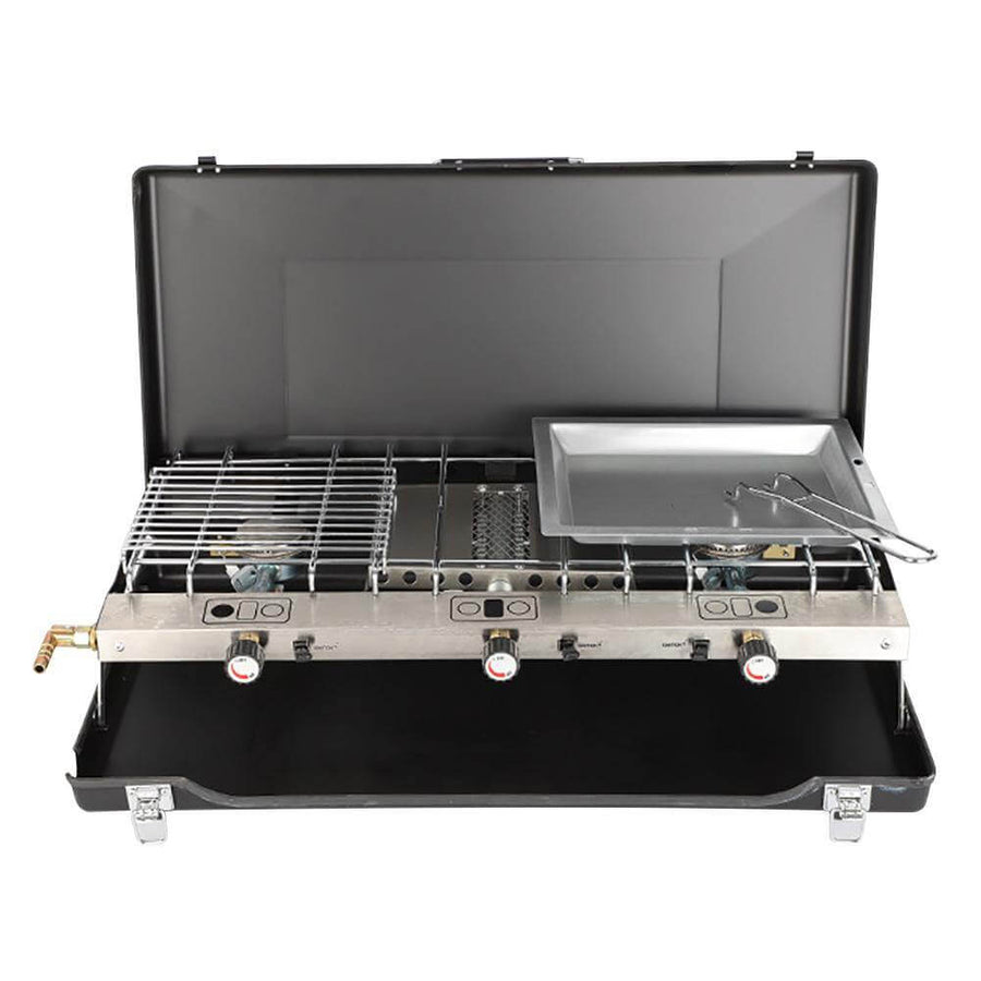 Portable 2 Burner Stove Grill - Image 1