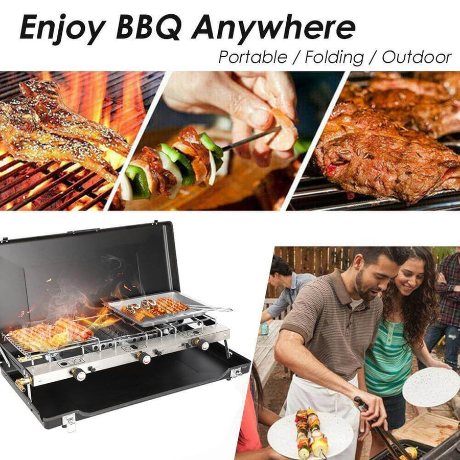 Portable 2 Burner Stove Grill - Image 2