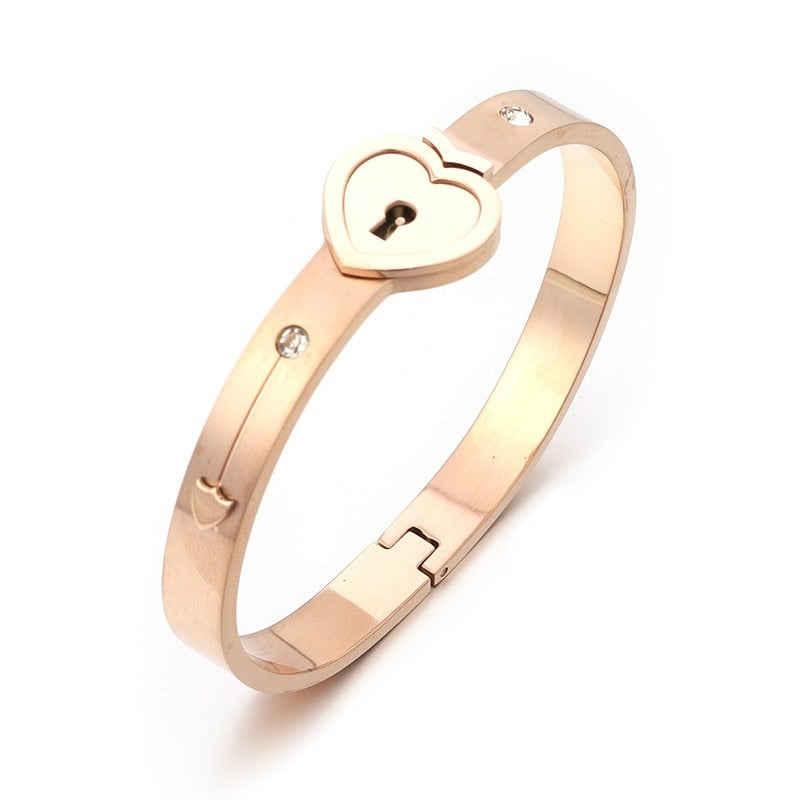 Couple Love Heart Lock Bracelet - Image 8