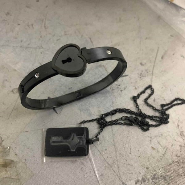 Couple Love Heart Lock Bracelet - Image 2
