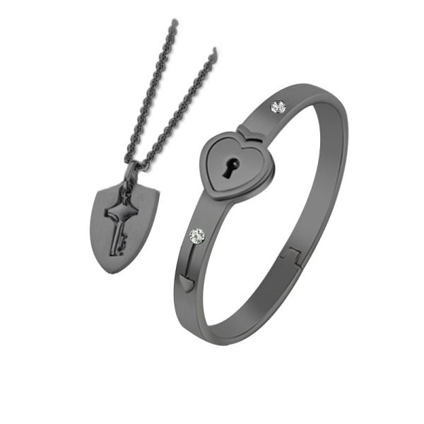 Couple Love Heart Lock Bracelet - Image 7