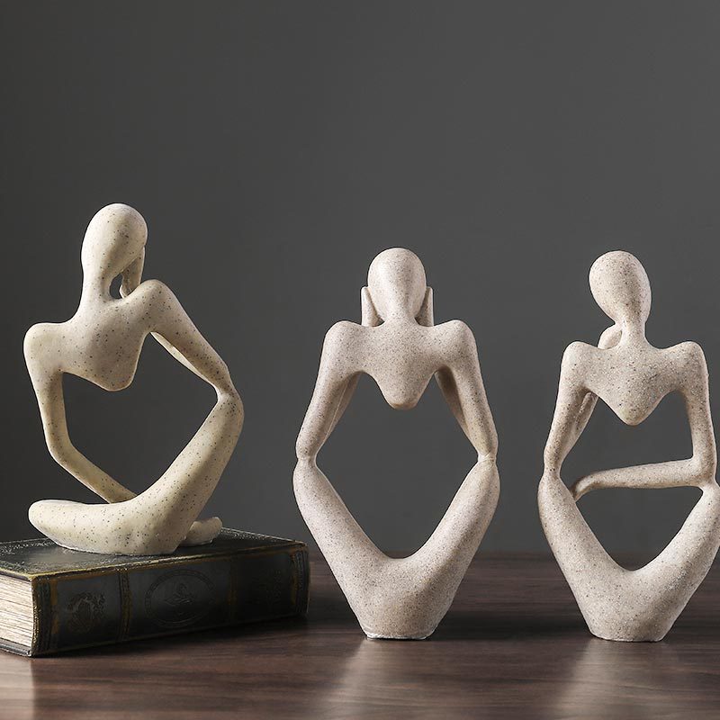 Nordic Abstract Unique Thinker Figurine Home Decor - Image 1