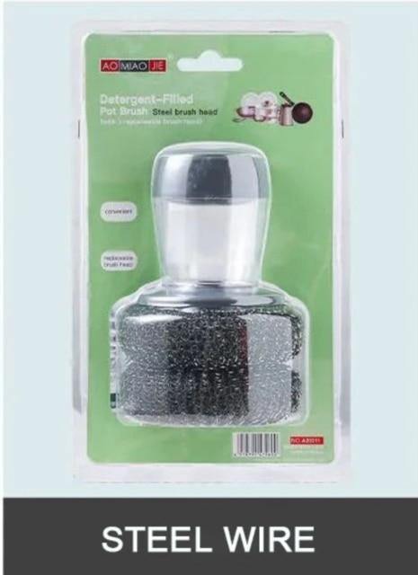 Palm Brush Kitchen Soap Washing Dispenser - Image 1