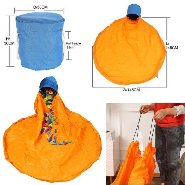 Portable Toy Easy Clean-up Storage Organizer Bag - Image 15