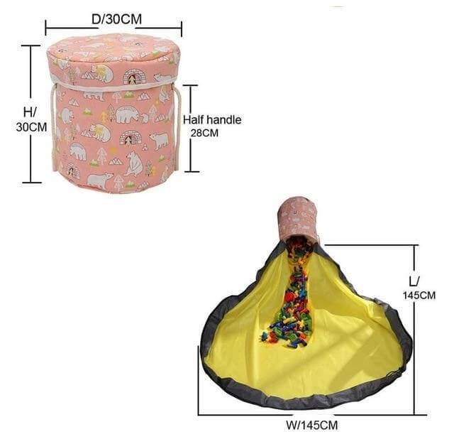 Portable Toy Easy Clean-up Storage Organizer Bag - Image 7