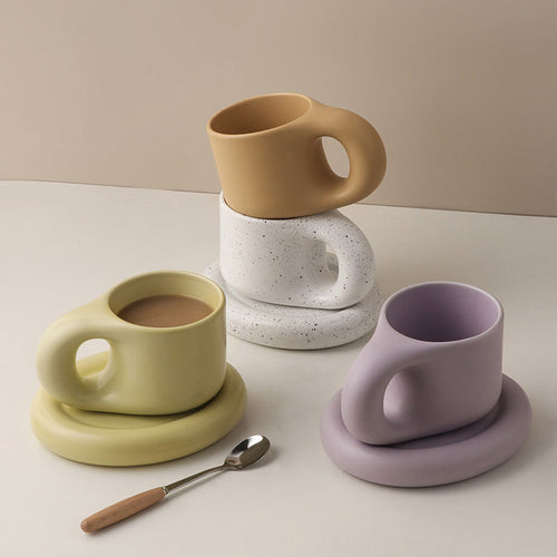 Nordic Ceramic Handle Handmade Mug - Image 0