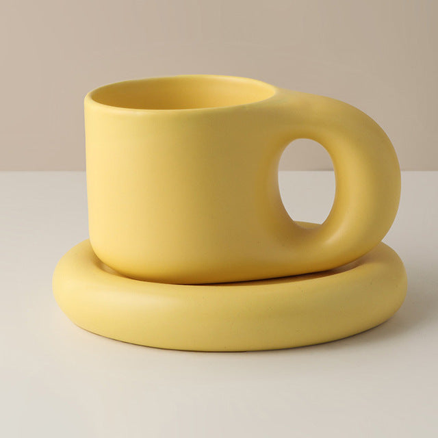 Nordic Ceramic Handle Handmade Mug - Image 9