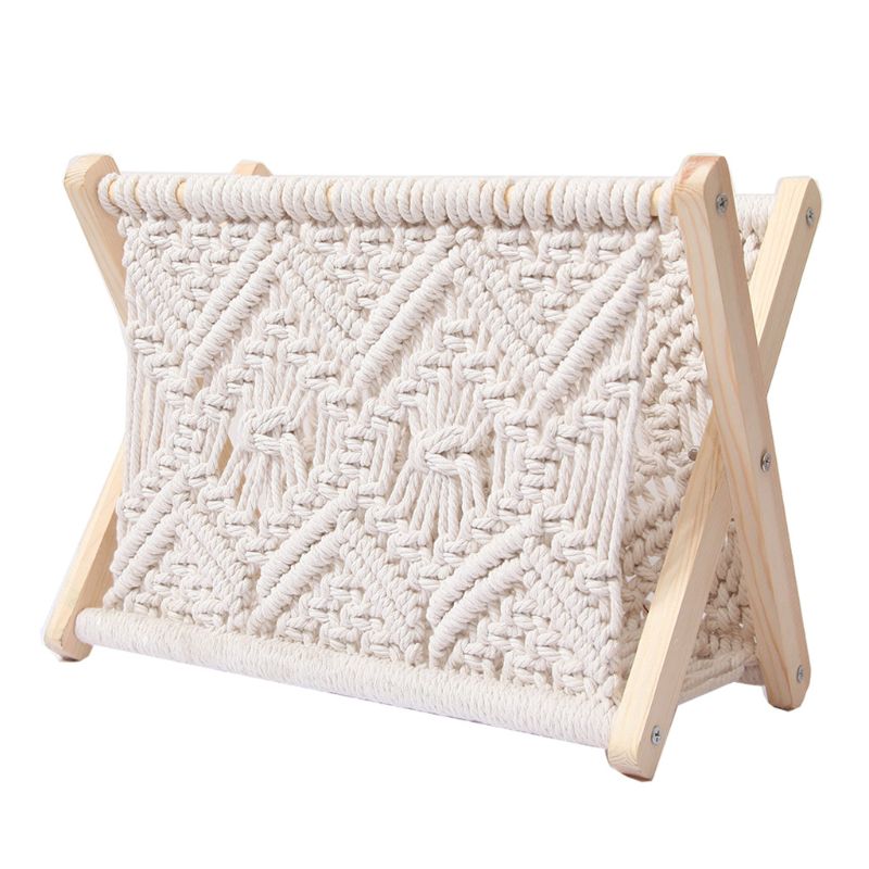 Nordic Cotton Foldable Magazine Holder - Image 3
