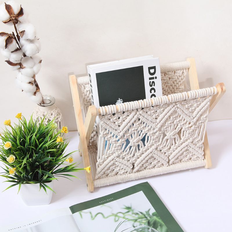 Nordic Cotton Foldable Magazine Holder - Image 2