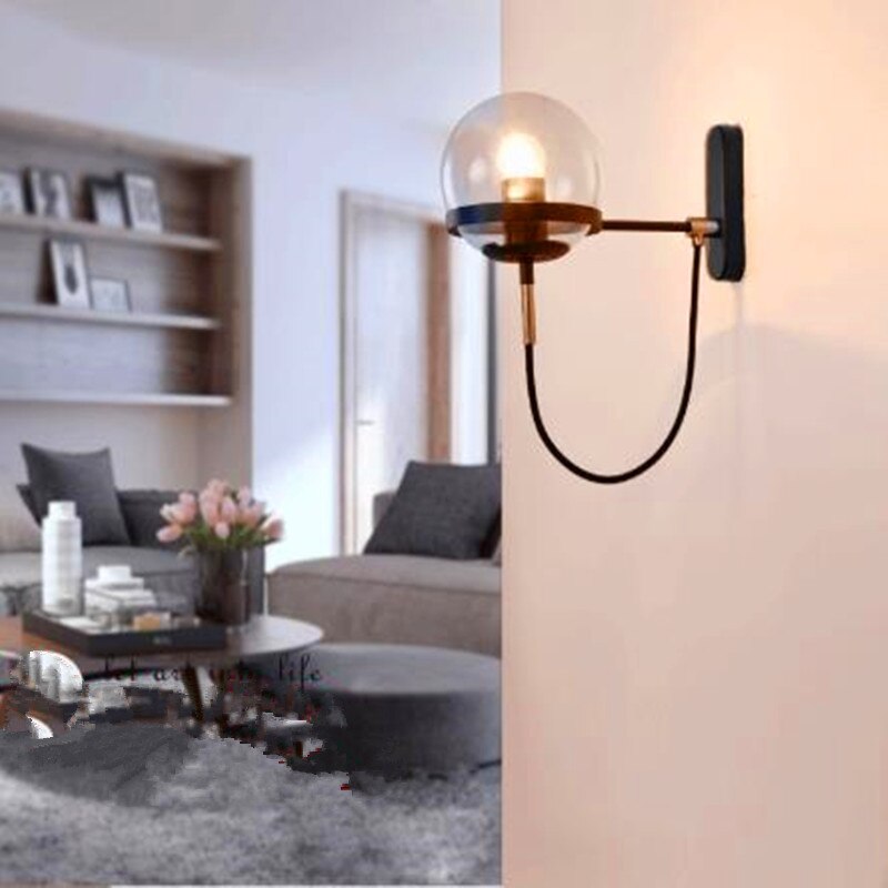 Elegant Retro Wall Glass Ball Lamp - Image 8