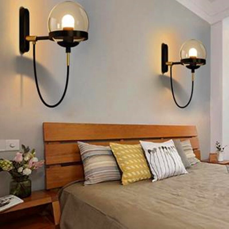 Elegant Retro Wall Glass Ball Lamp - Image 6