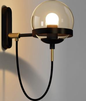 Elegant Retro Wall Glass Ball Lamp - Image 4
