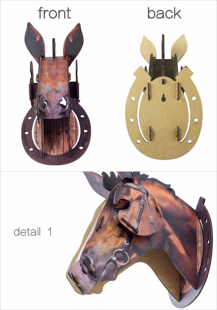 3D Wooden Craft Horse Hanging Wall Decor - Image 8
