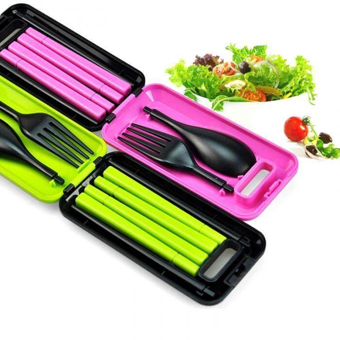 Portable Folding Travel Dinnerware Set - Image 1