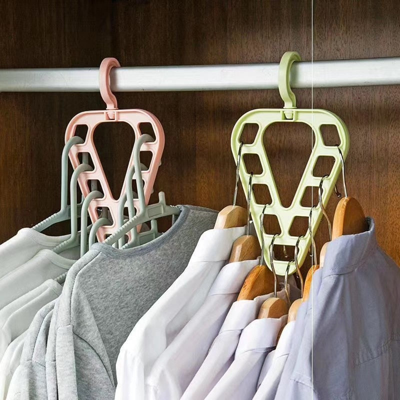 3pcs 9-Hole Magic Clothes Hanger Closet Organizer - Image 0
