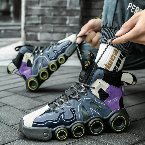 Roller Skate Shape Comfy Men Running Shoes - Image 0