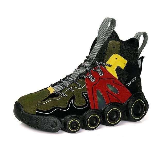 Roller Skate Shape Comfy Men Running Shoes - Image 7