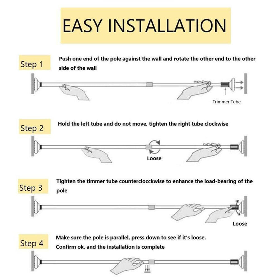 Adjustable Hanger Easy Install Rod - Image 8