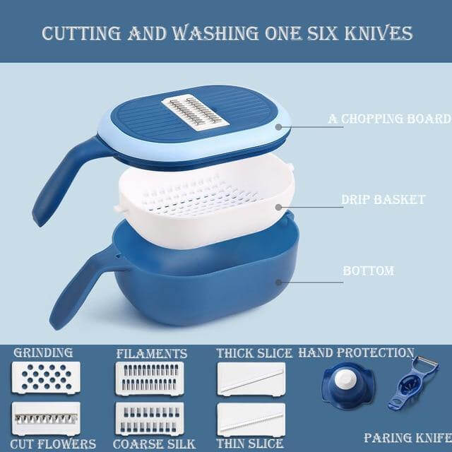 Multifunctional Fast Vegetable Slicer with Strainer - Image 2