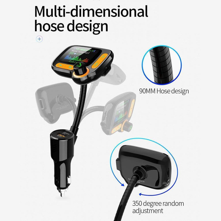 Dual USB Charging Bluetooth FM Transmitter for Car - Image 2