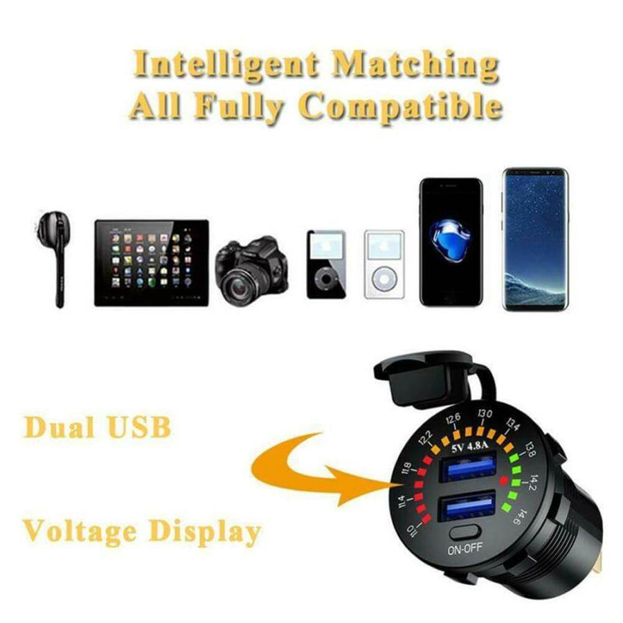 Led Display Fast Car Dual USB Charger - Image 2