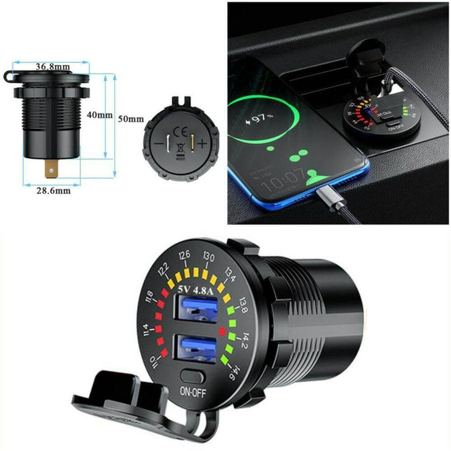 Led Display Fast Car Dual USB Charger - Image 1