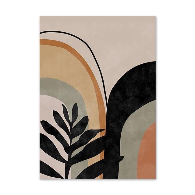 Minimalist Abstract Face Leaves Painting - Image 12