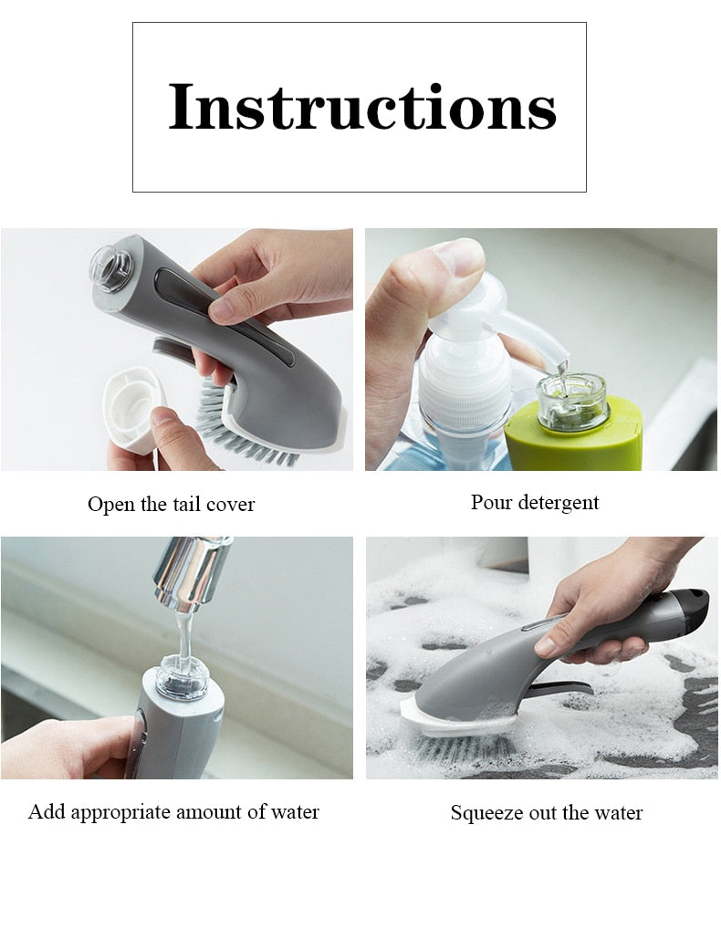 Multi-function Liquid Dispenser Cleaning Brush - Image 4