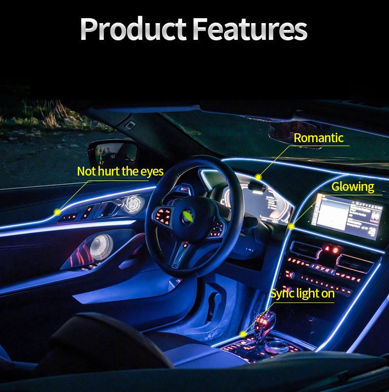 Car Interior Decorative LED Strip Atmosphere Light - Image 2