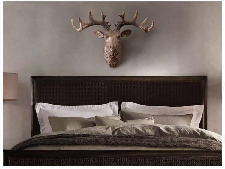 Modern Pure Handmade Hanging Moose and Sheep Head Decoration - Image 0