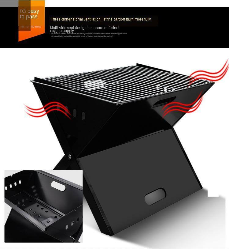 Foldable X Shaped Basic Charcoal Grill - Image 1