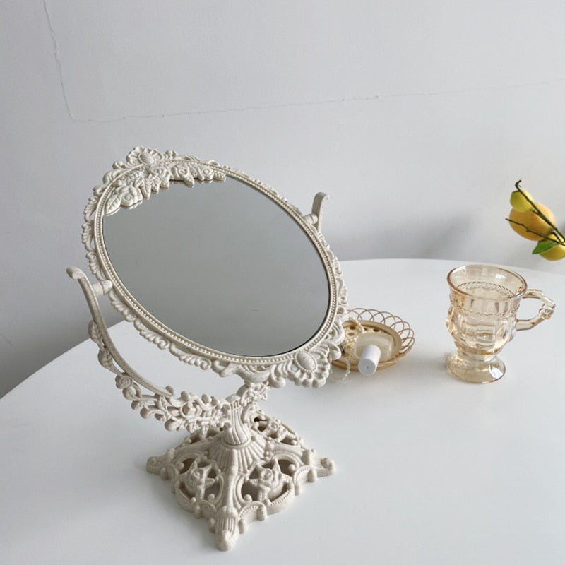Nordic Vintage Decorative Makeup Mirror - Image 3