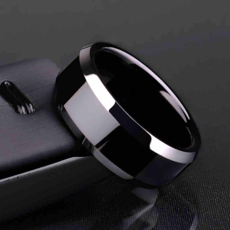 Black Titanium Ring for Men - Image 0