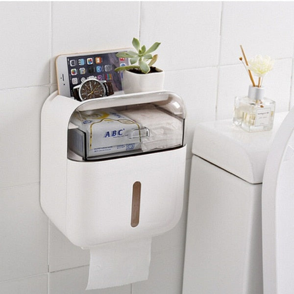 Waterproof Toilet Paper Holder Storage Box - Image 19