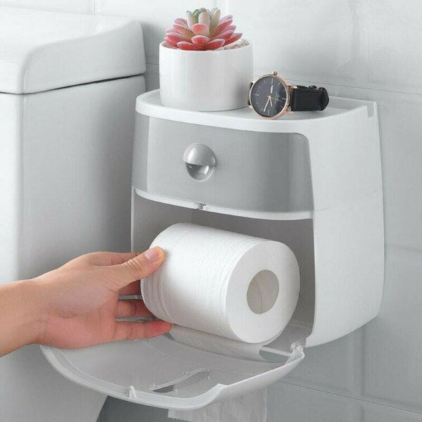 Waterproof Toilet Paper Holder Storage Box - Image 8