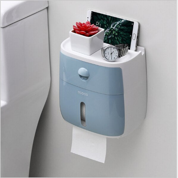 Waterproof Toilet Paper Holder Storage Box - Image 14