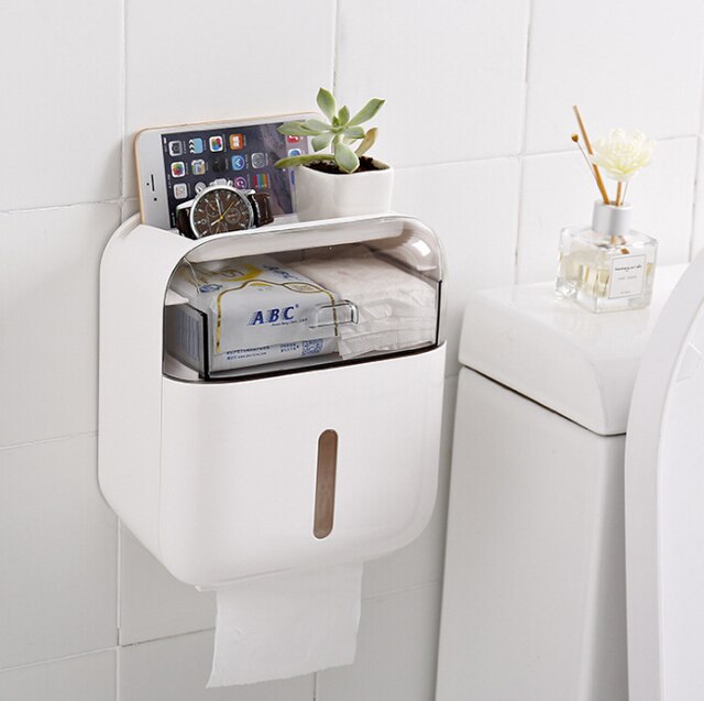 Waterproof Toilet Paper Holder Storage Box - Image 16