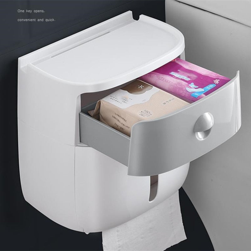 Waterproof Toilet Paper Holder Storage Box - Image 13
