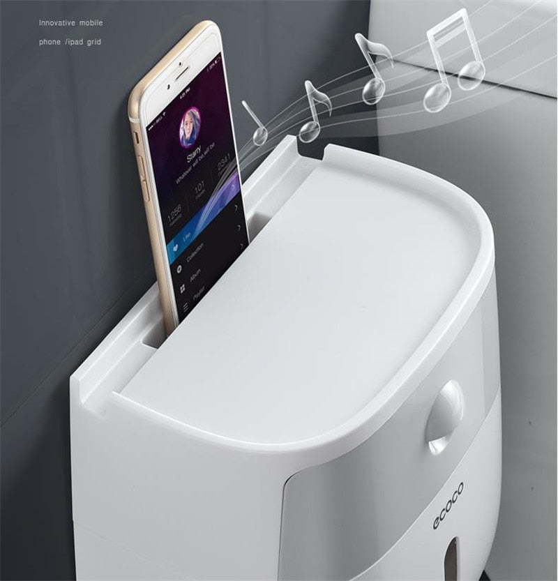 Waterproof Toilet Paper Holder Storage Box - Image 4