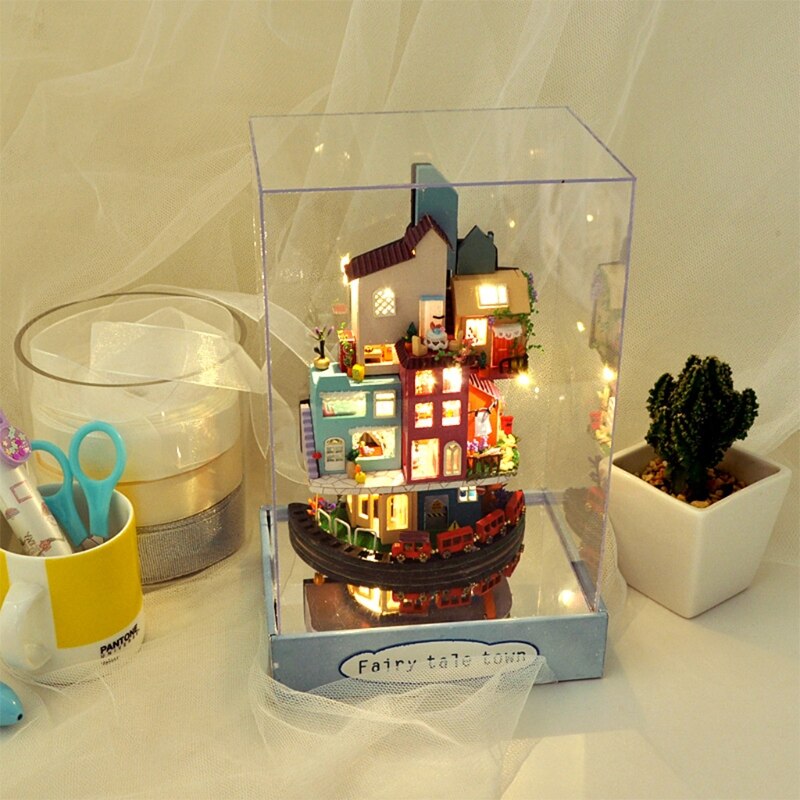 Handmade LED Romantic Town Wall Art - Image 1
