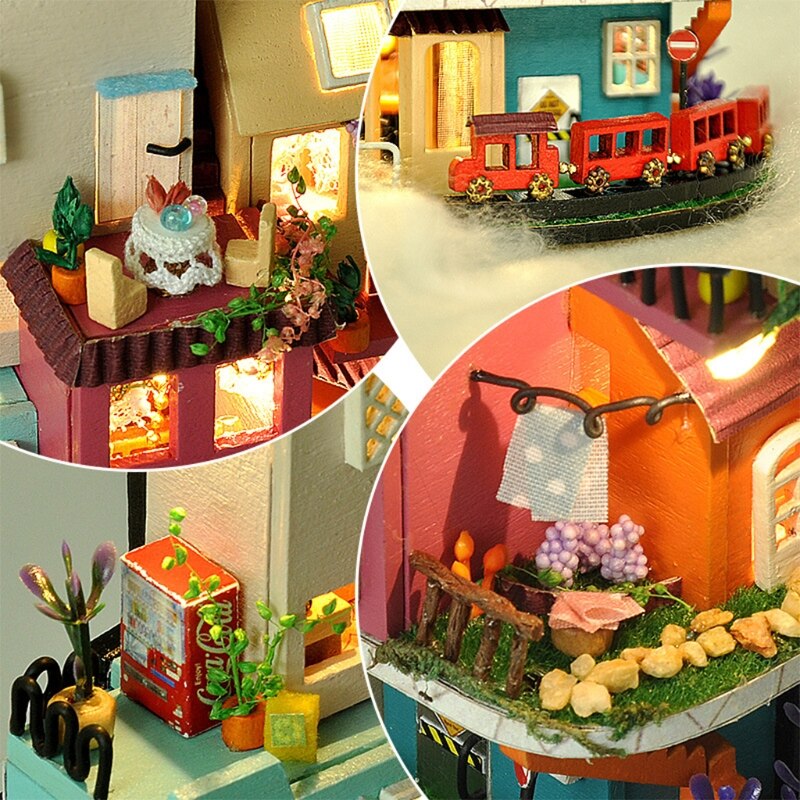 Handmade LED Romantic Town Wall Art - Image 2