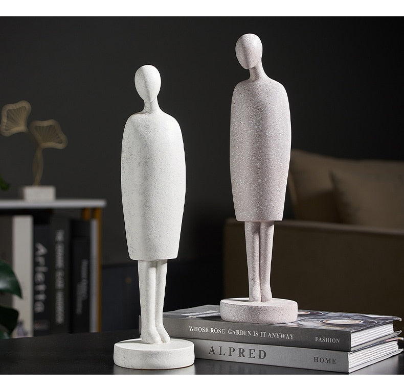 Nordic Abstract Thinker Resin Statue Sculpture - Image 15