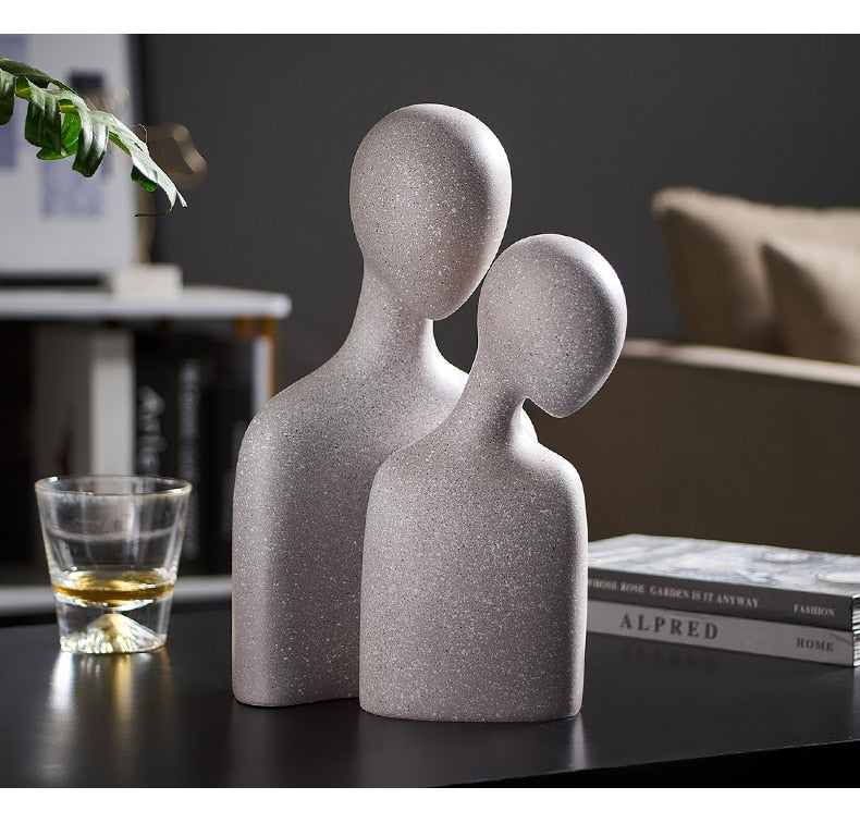 Nordic Abstract Thinker Resin Statue Sculpture - Image 10