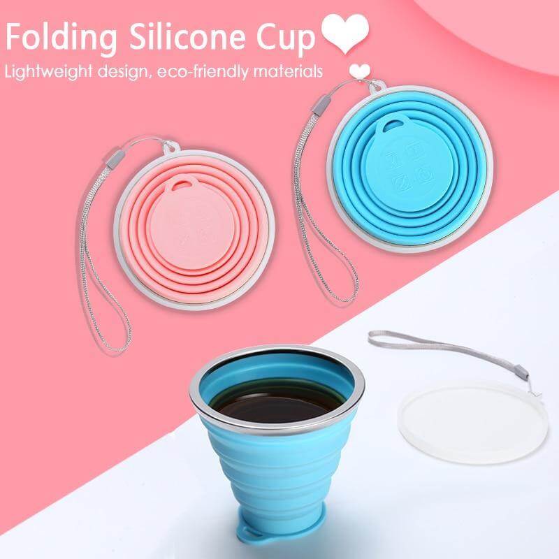 Foldable Easy Silicone Travel Mug - Image 1