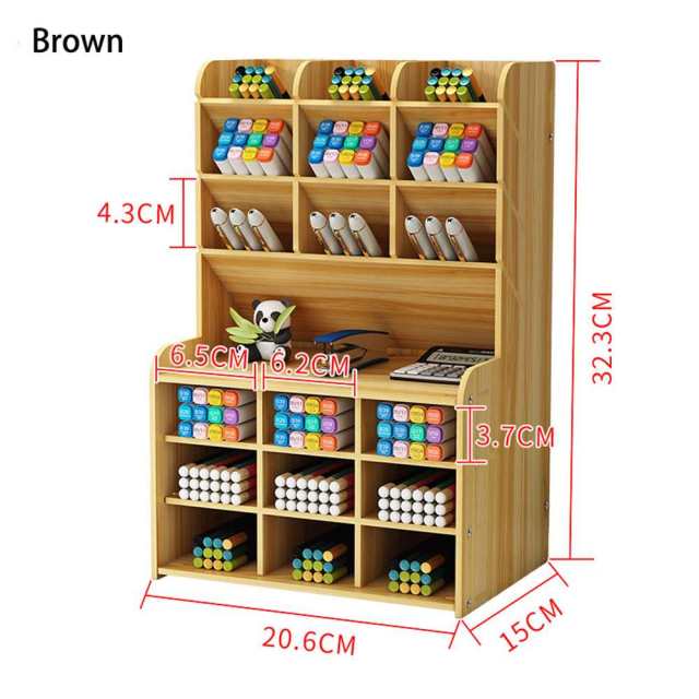 Minimal Wooden Desk Stationery Organizer - Image 11