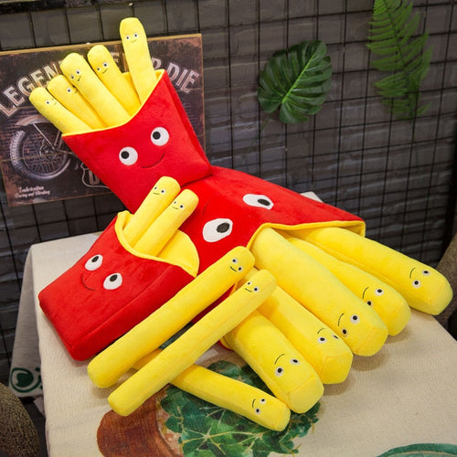 3D Burger Fries Plush Toy Pillow - Image 0