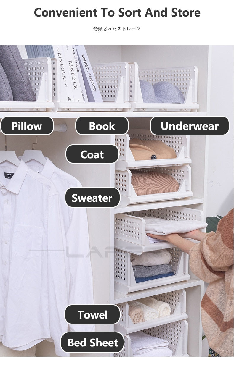 Durable Cabinet Stackable Foldable Drawer - Image 4