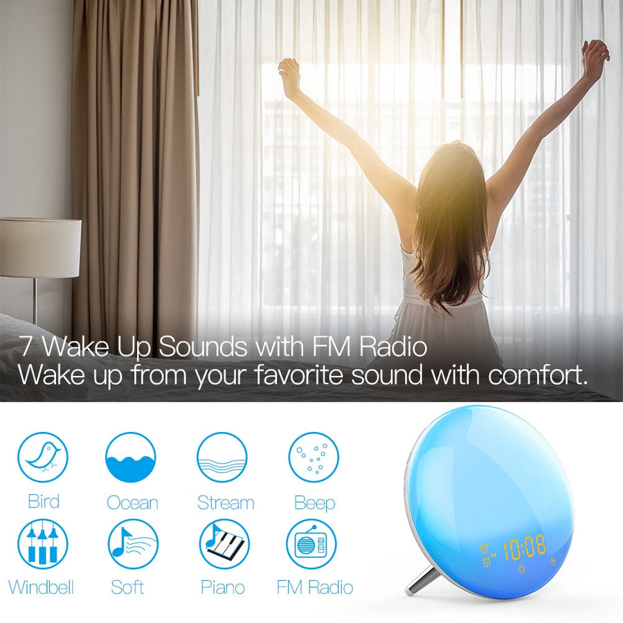 Smart Wireless Sunrise Alarm Clock Light - Image 2