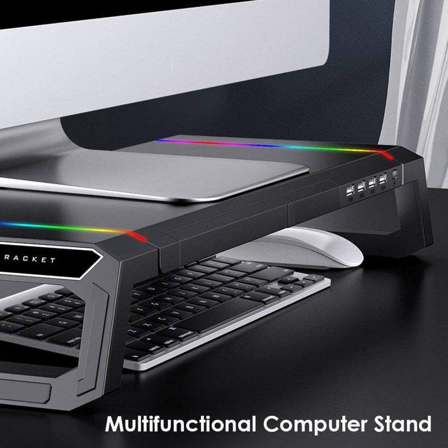 Universal Computer Stand Riser Data Transfer Desk Organizer - Image 1